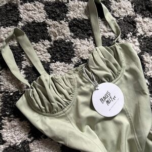 Princess Polly New With Tags Green Mini Dress